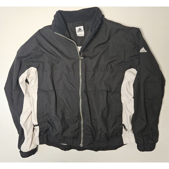 VINTAGE 90s Adidas  Mens Small Black  Windbreaker Climashell  Y2K - Picture 1 of 7